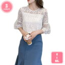 1000円OFFクーポン レース 半袖 シフォン ブラウス シャツ レディース トップス 夏 おしゃれ 可愛い 着痩せ 透かし編み 半袖 オフィス カジュアル 通勤 デート お出かけワイシャツ キレイめ ミセス トップス 上品 オフィス きれいめ YJSO