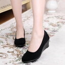 300円OFFクーポン 5CM パンプス ラウンドトゥ ウェッジソール レディース 通勤靴 かわいい 春 夏 秋 冬 女性用 美脚 結婚式 フォーマル ウォーキ...