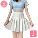 800円OFFクーポン プリーツスカート ミニ ハイウエスト 無地 テニススカート Aライン インナーパンツ付き ミニ丈 定番 体育祭 ダンス キュロット 着痩せ 女の子 発表会 通勤 快適 お洒落 カジュアル きれい プリーツミニスカート 丈40-48cm YJSO