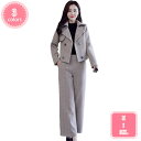 3500円OFFクーポン 2点セット パンツスーツ レディース セットアップ パンツ スーツ ジャケット レジャー 春 秋 冬 通勤 事務服 結婚式 ビジネス ...