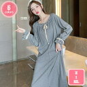 1700円OFFクーポン ネグリジェ レディース ワンピースパジャマ ロングワンピース 長袖 大きいサイズ ホームウェア ワンピース 無地 冷え対策 吸汗速乾 通気性 ゆったり ホワイト オールシーズン対応 ルーム YJSO