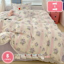 布団カバーセット 綿100% 花柄 姫系 レース フリル 上品 掛け布団カバー ベッド 枕カバー 通気性 速乾 防ダニ 洗濯可 お洒落 きれいめ 寝具カバーセット お誕生日 引っ越し プレゼント 寝室コーデ 春夏秋冬 インテリア YJSO