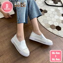 800円OFFクーポン レディース 可愛い モカシン 厚底 シューズ スリッポン かわいい パール ローファーシューズ 厚底スリッポン 厚底スニーカー ラウンド...
