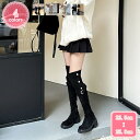 ロングブーツ レディース 厚いラウンドヘッドブーツとストラップの後のクラモデルとアン レディース ロングブーツ ニーハイブーツ 厚底 ブーティ プラットフォーム ブロックヒール レディース ハロウィン YJSO