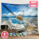 800円OFFクーポン 夕陽風景タペストリー 自然風景 サンセット ビーチとヤシの木 おしゃれ壁掛け ハワイ 南国風景 インテリア ファブリック装飾用品 モダン...