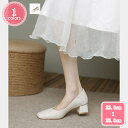 1700円OFFクーポン 太めヒールパンプス レディース ヒール 5cm 本革調 ヒール低め 走れる ローヒール 柔らかい オフィス カジュアル 太ヒール カジ...
