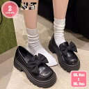 1000円OFFクーポン ローファー レディース リボン 女子 学生 6センチヒール フォーマル 大きいサイズ 小さいサイズ 厚底靴 学生靴 パンプス ロリータ...