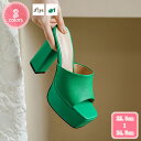 2000円OFFクーポン サンダル レディース ミュール 太ヒール 痛くない 脱げない 靴 美脚 疲れにくい オープントゥ ハイヒール 高い ヒール高め シンプ...