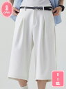1000円OFFクーポン メンズ クロップドパンツ ハーフパンツ 速乾 通気 スラックス 無地 7分丈 7部丈 大きいサイズあり 春夏 ビジネス カジュアル 通勤通学 YJSO(4)