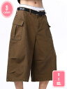 500円OFFクーポン カーゴパンツ メンズ 大きいサイズ クロップドパンツ ミリタリー ウエストゴム 薄手 チノパン カーゴ 7分丈 七分丈 短パン ストリート系 YJSO