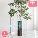 500円OFFクーポン 花瓶 大 フラワーベース ガラス 木製 北欧 透明 花器 シンプル クリア 北欧 透明 大きな インテリア 室内 大きい30cm 飾り グレー 大きい ギフト 母の日 ウッド セパレート シリンダー 花 フラワー フラワーグラス ガラスベース おしゃれ 置物 YJSO