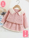 セットアップ 子供 女の子 2点セット ニット トップス+スカート 上下セット 可愛い トップス プルオーバー カットソー キッズ 秋冬 長袖 ガールズ プリーツスカート ふんわり フォーマル カジュアル 通園 通学 YJSO