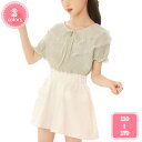 800円OFFクーポン 女の子 服 2点 上下セット 子供服 韓国風 可愛い ガールズ 半袖 tシャツ ショートパンツ 夏服 キッズ服 綿 花柄 フリル 半袖 ...
