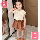 セットアップ キッズ ベビー服 女の子 帽子付き 子供服 トップス ハーフパンツ こども おしゃれ 可愛い 韓国こども服 春 夏 カジュアル ナチュラル ジュニ...
