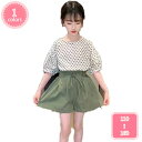 800円OFFクーポン 韓国 子供服 セットアップ 女の子 夏 カジュアル ナチュラル トップス 半ズボン 花柄 リーフ柄 半袖 パンツ 上下セット 薄手 ゆっ...