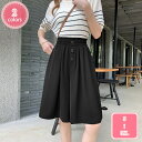 1000円OFFクーポン キュロットパンツ ショートパンツ ガウチョパンツ ハーフパンツ ゴルフパンツ スカーチョ 五分丈 無地 ハイウエスト ゆったり Aライン ナチュラル 涼しい 体型カバー カジュアル 快適 薄手 ストレッチ 膝丈 レディース YJSO