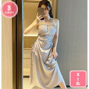 プリンセス ネグリジェ ロング ルームワンピース ナイトウェア サテン ノースリーブ レディース ワンピース シルク ネグリジェ 妊婦 肌に優しい 光沢感おしゃ...