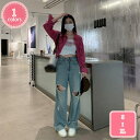 777円OFFクーポン デニムパンツ レディース ダメージ加工 ジーンズ ゆったり ハイウエスト ストレートパンツ ストリート系 着痩せ 夏 ファッション ロングパンツ 穴あき クラッシュパンツ ジーパン 美脚 10代 20代 30代 40代 YJSO