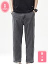 バギー パンツ ゆったり ワイド デニムパンツ アンクルパンツ カジュアル 春 夏 秋 デニム クロップドパンツ YJSO