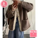 3500円OFFクーポン ボアブルゾン ボアジャケット レディース 可愛い ボア コート ファッション 暖かい 冬 ゆったり 長袖 防寒 ふわふわ もこもこ アウター あっ たか 無地 カジュアル 羽織り 通学 通勤 普段着 エレガント フェミニン YJSO(4)