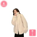 3500円OFFクーポン ショートボアコート ボアブルゾン 配色ショート丈 無地フーディー ジップ ボアジャケット 立ち襟 ボアコート ジャケット コート アウター フリースジャケット スタンドブルゾン もこもこ 防寒 レディース カジュアル 秋冬 韓国 YJSO