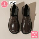 ローファー おじ靴 マニッシュシューズ レディース 4cm 厚底靴 軽い 疲れない 歩きやすい モカシン パンプス ローヒール靴 シューズ 太ヒール フォーマル レザー 本革 女性 大人 婦人靴 レディースローファー YJSO