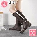 1000円OFFクーポン レインブーツ レディース 長靴 エンジニア ロング丈 ロングブーツ 完全防水 雨靴 滑りにくい 黒 ブラック 茶 ブラウン おしゃれ ...