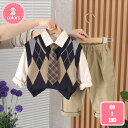 3点セット 子供 スーツ 男の子 フォーマル スーツ シャツ 長袖 子供服 紳士服 ニットカーディガン 上下セット 洋服 七五三 キッズこども ベビー服 赤ちゃん セットアップ 子ども 出産祝い 卒業式 入学式 入園式 おしゃれ 写真撮影 YJSO