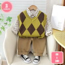 3点セット 子供 スーツ 男の子 フォーマル スーツ シャツ 長袖 子供服 紳士服 ニットカーディガン 上下セット 洋服 七五三 キッズこども ベビー服 赤ちゃん セットアップ 子ども 出産祝い 卒業式 入学式 入園式 おしゃれ 写真撮影 YJSO