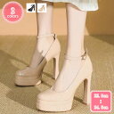11cmヒール スエード調 ストラップ パンプス パーディーシューズ レディース 脱げない アンクルベルト 上品 痛くない 婦人靴 黒 キャバパンプス 疲れにくい コンフォート 滑り止め 厚底 歩きやすい お出かけ YJSO