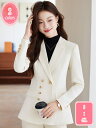 レディース スーツ セットアップ フォーマルスーツ ビジネススーツ 春秋冬 職業服 2点セット ファッション 気質 着痩せ 通勤 パンツスーツ 長袖 スーツセッ...