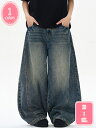 1000円OFFクーポン ワイドパンツ メンズ デニムパンツ ジーンズ ジーパン ガウチョ ロング丈 大きいサイズ ストレート アメカジ 体型カバー ゆるパンツ おしゃれ かっこいい YJSO