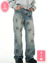 300円OFFクーポン デニムパンツ メンズ おしゃれ カジュアル ジーパン ジーンズ デニム ボトム ワイドパンツ ヴィンテージ ビンテージ ブルーデニム ス...