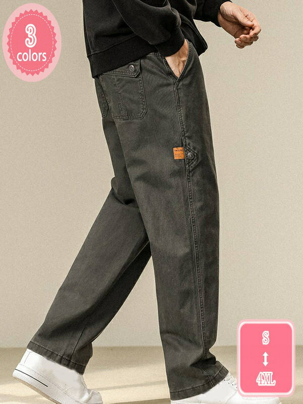 1700円OFFクーポン カーゴパンツ メンズ 春 ゆったり ズボン おしゃれ ロングパンツ カジュアル 無地 大きいサイズ ワークパンツ ジョガーパンツ 作業 綿 ビッグポケット付き ワイドパンツ アウトドア ボトムス かっこいい 夏 秋 YJSO