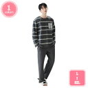 1000円OFFクーポン ルームウェア メンズ 上下セットアップ 大人紳士 長袖Tシャツ 薄手 ボーダー柄パジャマ お洒落 男性 父の日 部屋着 春夏 秋用 薄...