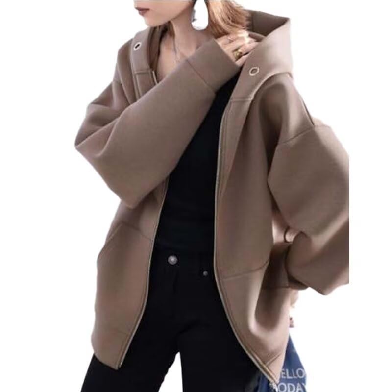 ロングパーカー レディース ジップアップパーカー レディース服 レディース 大きいサイズ フード付きパーカー レディース アウター 秋 women clothes 韓国 体型カバー 着痩せ 春 秋