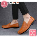 1700円OFFクーポン メンズ モカシン ローファー ドライビングシューズ 靴 カジュアル シューズ 革 皮 素足 デッキ PUレザー 無地 大きいサイズ ビ...