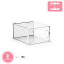 777円OFFクーポン 靴収納ボックス 折りたたみ クリア シューズボックス 収納 靴箱 下駄箱 2個組 スニーカーボックス 組立て式 シューズラック 扉付き 透明蓋 通気 防塵 靴棚 靴収納ケース 積み重ね可能 大容量 小物 文房具 化粧品 玄関収納 YJSO