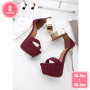 1700円OFFクーポン パンプス ハイヒール 美脚 ヒールサンダル オープントゥ 厚底 ピンヒール レディース アンクルストラップ スエード 小さいサイズ 走れる 痛くない フォーマル 大人 結婚式 オープントゥ プラットフォーム バックジップ YJSO