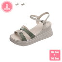 1000円OFFクーポン サンダル レディース 歩きやすい ウェッジソール アンクルストラップ 厚底 6.5cm ヒール クッション性 オープントゥ パンプス ウェッジソール サンダル レディース 厚底 靴 ウェッジサンダル 疲れにくい YJSO