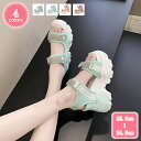 800円OFFクーポン 厚底サンダル レディース キラキラ スポーツサンダル グリッター 前厚シューズ マジックテープ 10.5cmアップ オープントゥ ファッ...