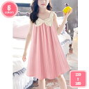 800円OFFクーポン ネグリジェ パジャマ 子供 ルームウェア 女の子 綿 ワンピース キッズ ナイトドレス ガールズ ナイトウェア ノースリーブ 子供服 キ...