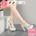 800円OFFクーポン サンダル ハイヒール 太ヒール アンクルストラップ セクシー レディース プラットフォーム ヒール 12cm 11cm 8cm パーティー 美脚 パンプス ヒールサンダル ドレスシューズ フォーマル 厚底 前厚 くつ シンプル オープントゥ YJSO
