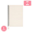 300円OFFクーポン ノート システム手帳 A5 罫線入り リングカバータイプ 4冊パック 横罫(8mm) 小さい 読書ノート 会議ノート a5 手帳 a5メ...