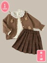 3500円OFFクーポン 卒業式 スーツ 女の子 3点セット フォーマルスーツ 子供スーツ ニットスーツ 子供服 中学生 高校生 春服 ブラウス スカート リボン 女児 韓国風 jk制服 春秋 洋風 セーター カーディガン キッズ ジュニア服 通学 学院風 入学式 YJSO