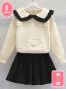 1700円OFFクーポン 子供 キッズ トップス スカート チェック柄 スクール 制服 学生制服 プリーツスカート 女の子 子供服 フォーマルスーツ 可愛い JK制服 卒業 卒園 長袖 コスプレ 上下セット 小学生 仮装 セットアップ インナーパンツ付き YJSO