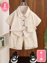 子供服 男の子 シャツ ショートパンツ 2点セット キッズ服 半袖 ポロシャツ 上下セット ベビー服 トップス サルエルパンツ セットアップ 子ども スーツ ル...