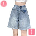 1000円OFFクーポン レディース ハーフパンツ 着痩せ デニム ポケット付き ファッション 半ズボン ハイウエスト おしゃれ ショートパンツ 五分丈 ストリート系 夏 通勤 出掛 Gパン サマーパンツ きれいめ ゆったり カジュアル YJSO