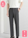 1700円OFFクーポン テーパードパンツ メンズ ストレッチ 薄手 スーツ生地 スラックス スリムパンツ チノパン 家庭洗濯可 ウォッシャブル YJSO