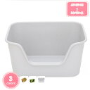 1700円OFFクーポン 猫トイレ ネコ 砂 清潔 L .5*65.5*45.5cm 猫トイレ ねこトイレ 大型 大きめ ワイド 本体セット 砂飛び散り防止 ダ...